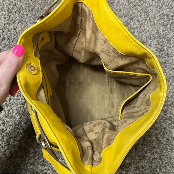 Michael Kors Leather Hobo Shoulder Bag - Picture 8 of 12